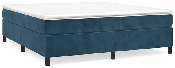 Rám postele s boxspringem tmavě modrý 160x200 cm samet 3121130