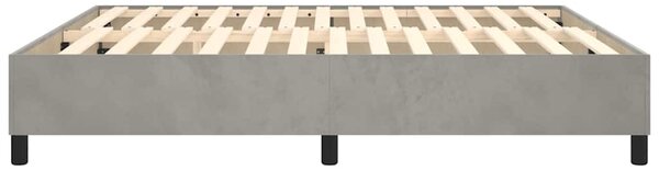 Rám postele s boxspringem světle šedý 160 x 200 cm samet 3121126