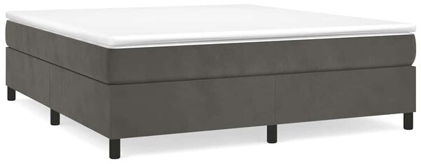 Rám postele s boxspringem tmavě šedý 200 x 200 cm samet 3121139