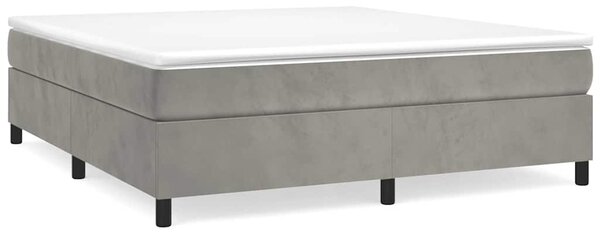 Rám postele s boxspringem světle šedý 200 x 200 cm samet 3121138