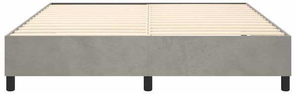 Rám postele s boxspringem světle šedý 200 x 200 cm samet 3121138