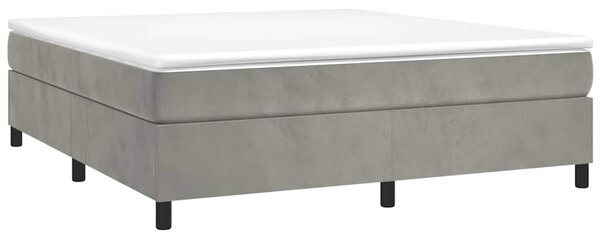 Rám postele s boxspringem světle šedý 200 x 200 cm samet 3121138