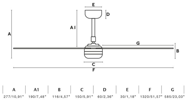 FARO 33816WT-Stropní ventilátor PUNT M hnědá/bílá pr. 132 cm WT+dálkové ovládání