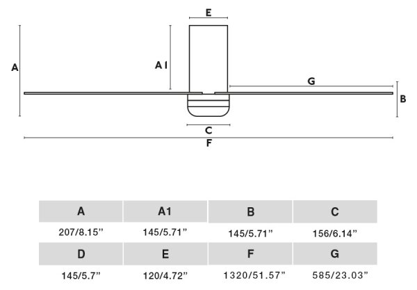 FARO 33828WT-Stropní ventilátor PUNT TUB M bílá pr. 132 cm WT + dálkové ovládání