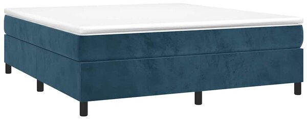 Rám postele s boxspringem tmavě modrý 160x200 cm samet 3121130
