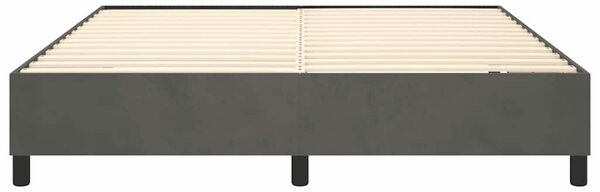 Rám postele s boxspringem tmavě šedý 200 x 200 cm samet 3121139