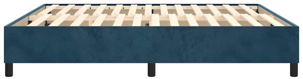 Rám postele s boxspringem tmavě modrý 160x200 cm samet 3121130