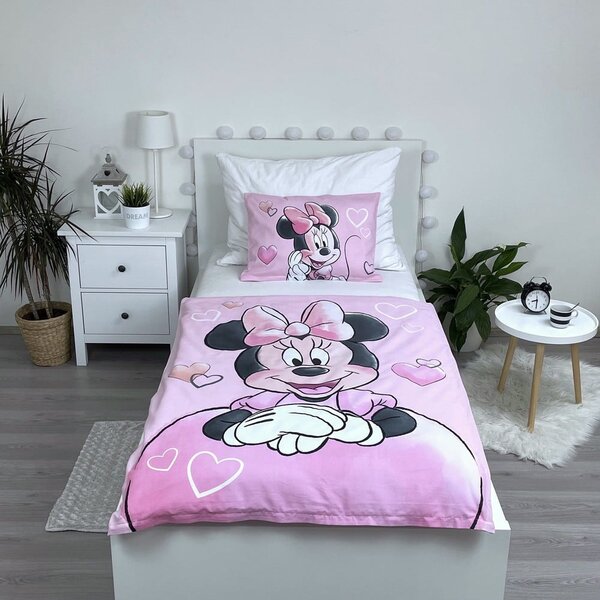 Bavlněné dětské povlečení do postýlky 100x135 cm Minnie – Jerry Fabrics