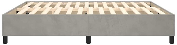 Rám postele s boxspringem světle šedý 200 x 200 cm samet 3121138