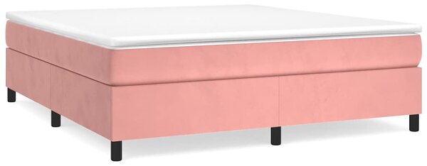 Rám postele s boxspringem růžový 160 x 200 cm samet 3121131