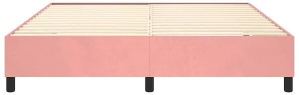 Rám postele s boxspringem růžový 160 x 200 cm samet 3121131