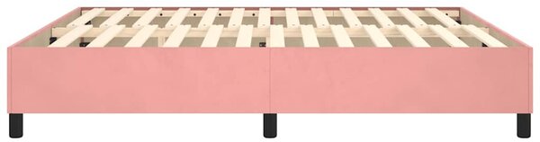 Rám postele s boxspringem růžový 160 x 200 cm samet 3121131