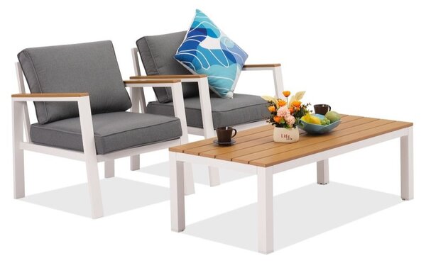 Zakintos Terasový nábytek set bílý Garden Point