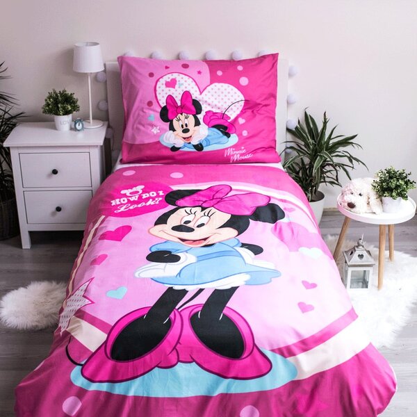 Dětské povlečení na jednolůžko z mikrovlákna 140x200 cm Minnie Sweet Like Me – Jerry Fabrics