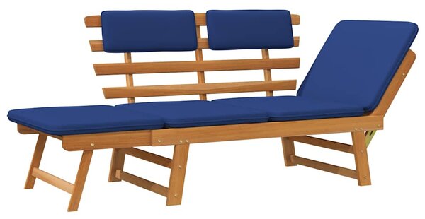 Zahradní lavice s poduškami 2-v-1 190 cm masivní akáciové dřevo 312120