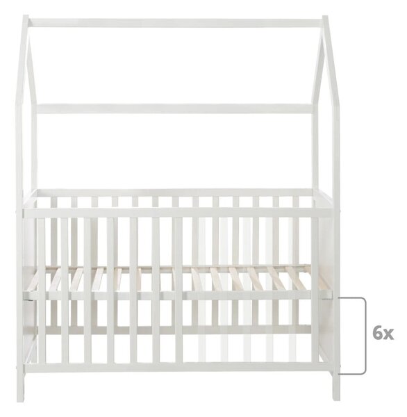 Bílá postýlka 60x120 cm – Roba