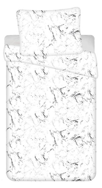 Černobílé povlečení na jednolůžko z mikroflanelu 140x200 cm – Jerry Fabrics