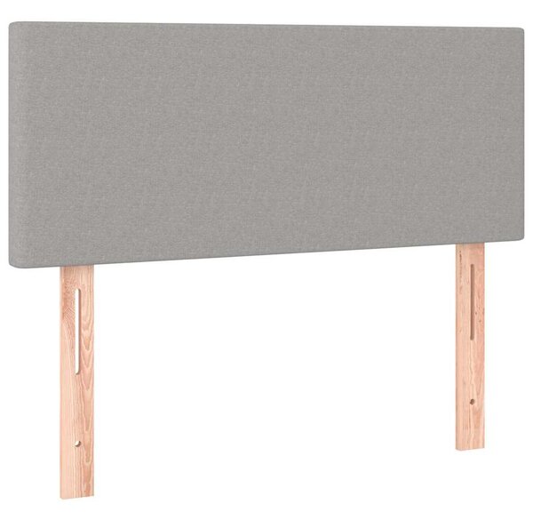 Box spring postel s matrací světle šedá 80 x 200 cm textil 3129505