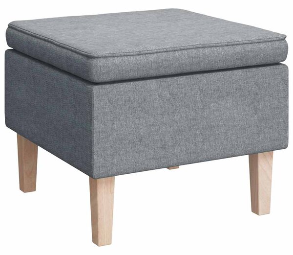 Houpací křeslo se stoličkou světle šedé textil 3121272