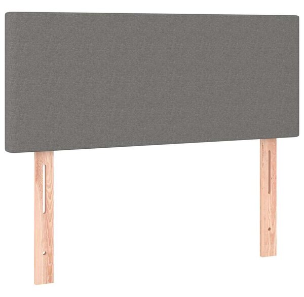 Čelo postele s LED tmavě šedé 80 x 5 x 78/88 cm textil 3121307