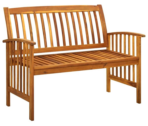 Zahradní lavice s poduškou 119 cm masivní akáciové dřevo 312133