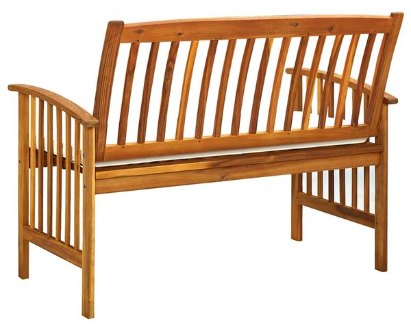 Zahradní lavice s poduškou 119 cm masivní akáciové dřevo 312132