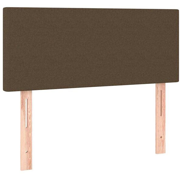 Box spring postel s matrací a LED tmavě hnědá 80x200 cm textil 3132952