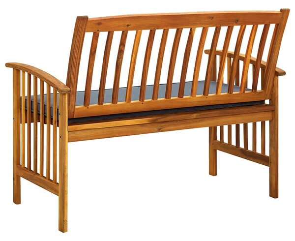 Zahradní lavice s poduškou 119 cm masivní akáciové dřevo 312133