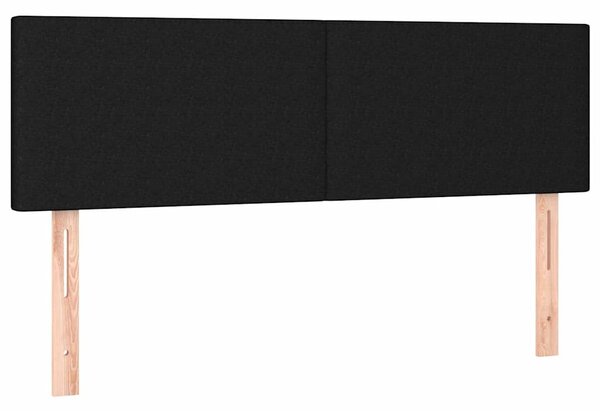 Box spring postel s matrací a LED černá 140x190 cm textil 3132991