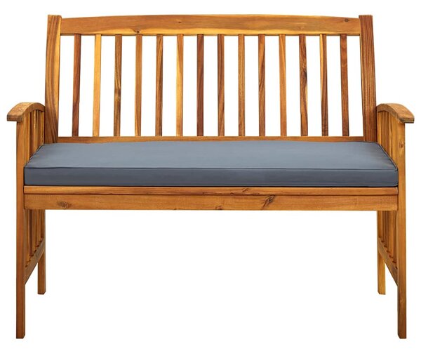Zahradní lavice s poduškou 119 cm masivní akáciové dřevo 312133