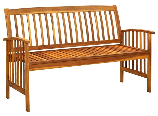 Zahradní lavice s poduškou 147 cm masivní akáciové dřevo 312135