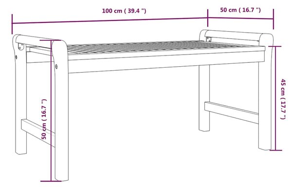 Konferenční stolek 100 x 50 x 50 cm masivní akáciové dřevo 312136