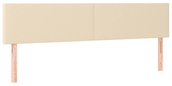 Box spring postel s matrací a LED krémová 200x200 cm textil 3133586