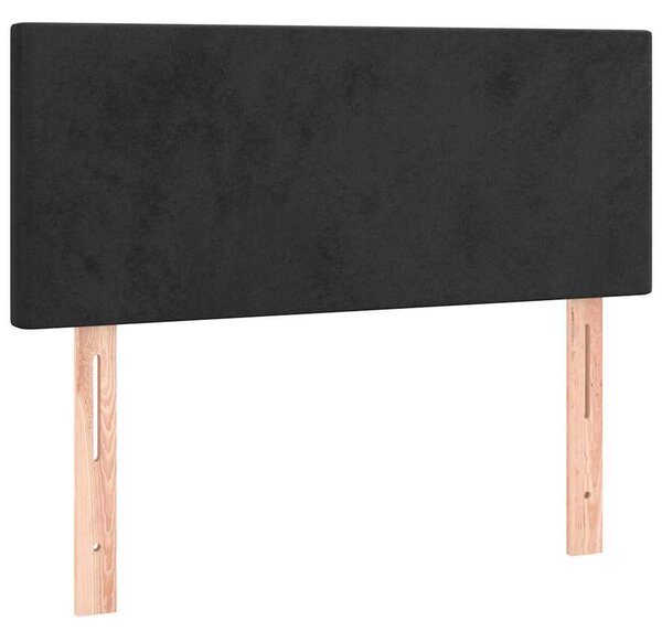 Čelo postele s LED černé 80 x 5 x 78/88 cm samet 3121364