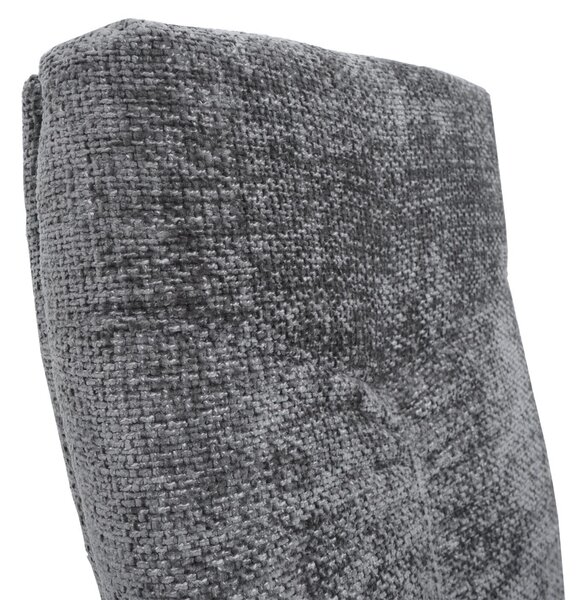 Sada 6 jídelních židlí HWC-G56, kuchyňská židle konzolová židle křeslo, kov látka/textil šenil tmavě šedá