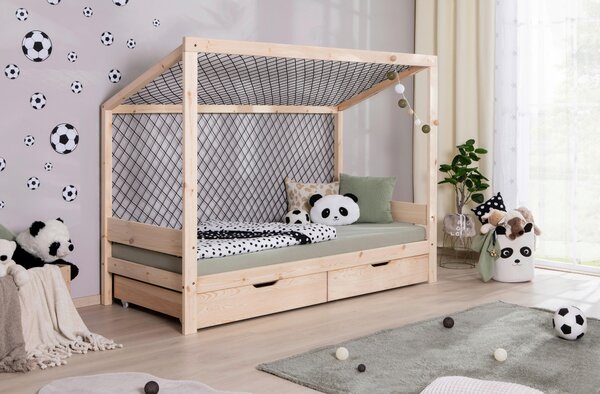POSTEL S ÚLOŽNÝM PROSTOREM, 90/200 cm, přírodní barvy MID.YOU - Online Only dětské postele, Online Only