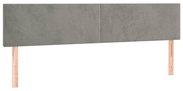 Box spring postel s matrací světle šedá 160x200 cm samet 3127379