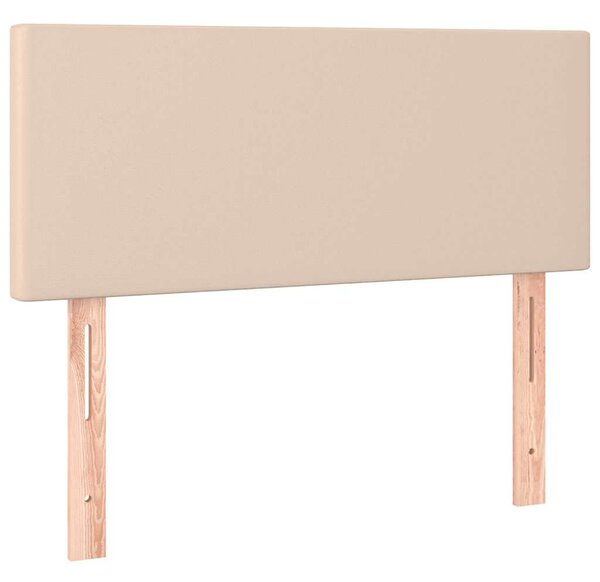 Čelo postele s LED cappuccino 80 x 5 x 78/88 cm umělá kůže 3121409