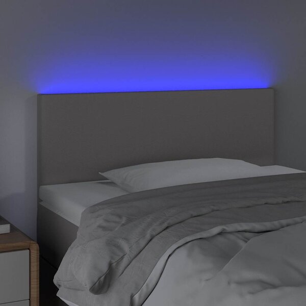 Čelo postele s LED šedé 80 x 5 x 78/88 cm umělá kůže 3121408