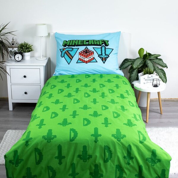 Bavlněné dětské povlečení na jednolůžko 140x200 cm Minecraft – Jerry Fabrics