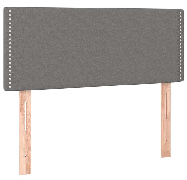 Čelo postele s LED tmavě šedé 80 x 5 x 78/88 cm textil 3121447