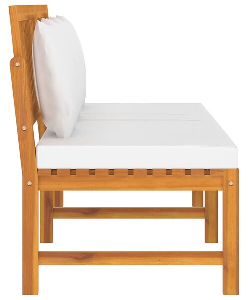 VidaxL Válenda s krémovou poduškou 200 x 60 x 75 cm masivní akácie 312144