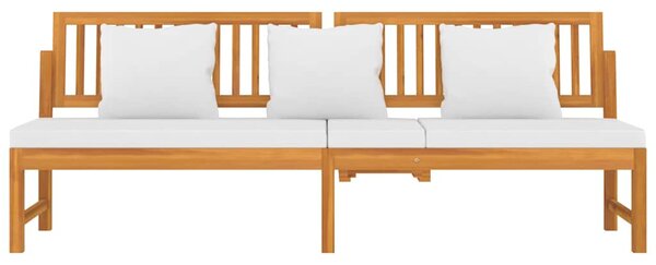 VidaxL Válenda s krémovou poduškou 200 x 60 x 75 cm masivní akácie 312144