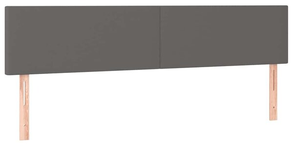 Box spring postel s matrací šedá 160x200 cm umělá kůže 3127203