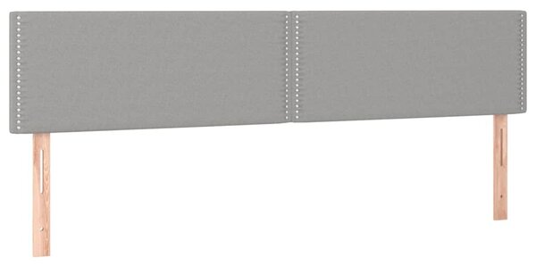 Čelo postele s LED světle šedé 200x5x78/88 cm textil 3121494