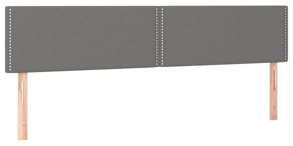 Čelo postele s LED tmavě šedé 200x5x78/88 cm textil 3121495
