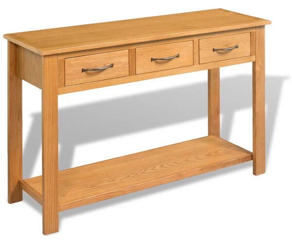 Konzolový stolek 118 x 35 x 77 cm masivní dubové dřevo