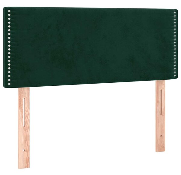 Čelo postele s LED tmavě zelené 80 x 5 x 78/88 cm samet 3121505
