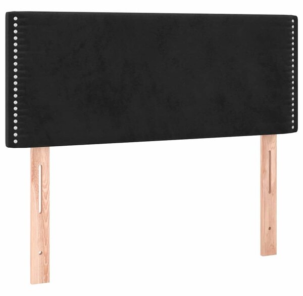 Box spring postel s matrací a LED černá 120x200 cm samet 3134335