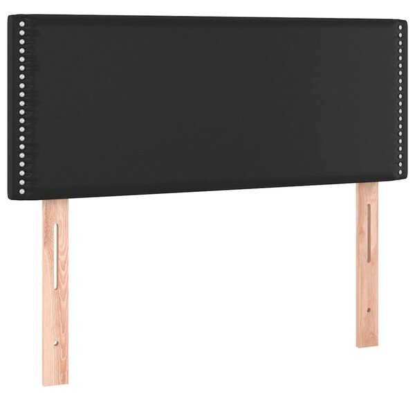 Čelo postele s LED černé 100x5x78/88 cm umělá kůže 3121556